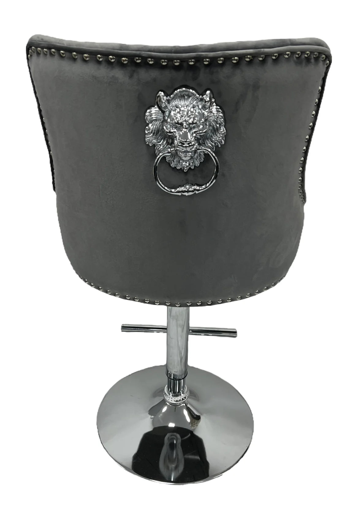 Chelsea Lion Knocker Dark Grey Bar Stool