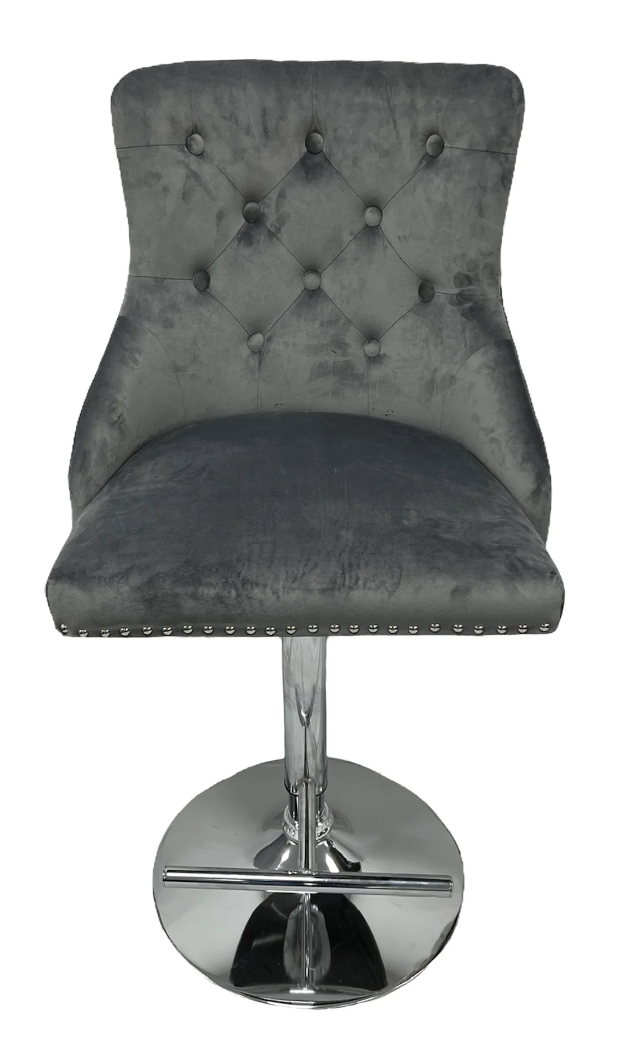 Chelsea Lion Knocker Dark Grey Bar Stool