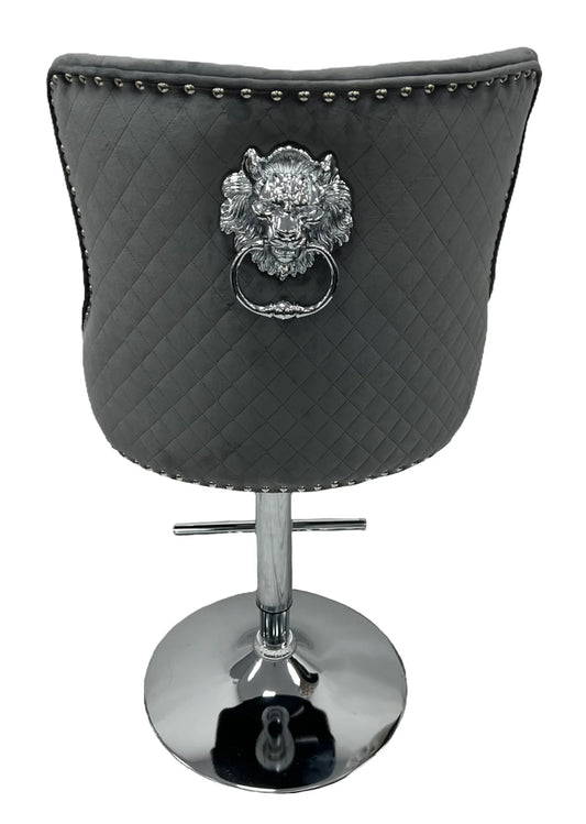 Mayfair Quilted Dark Grey Bar Stool