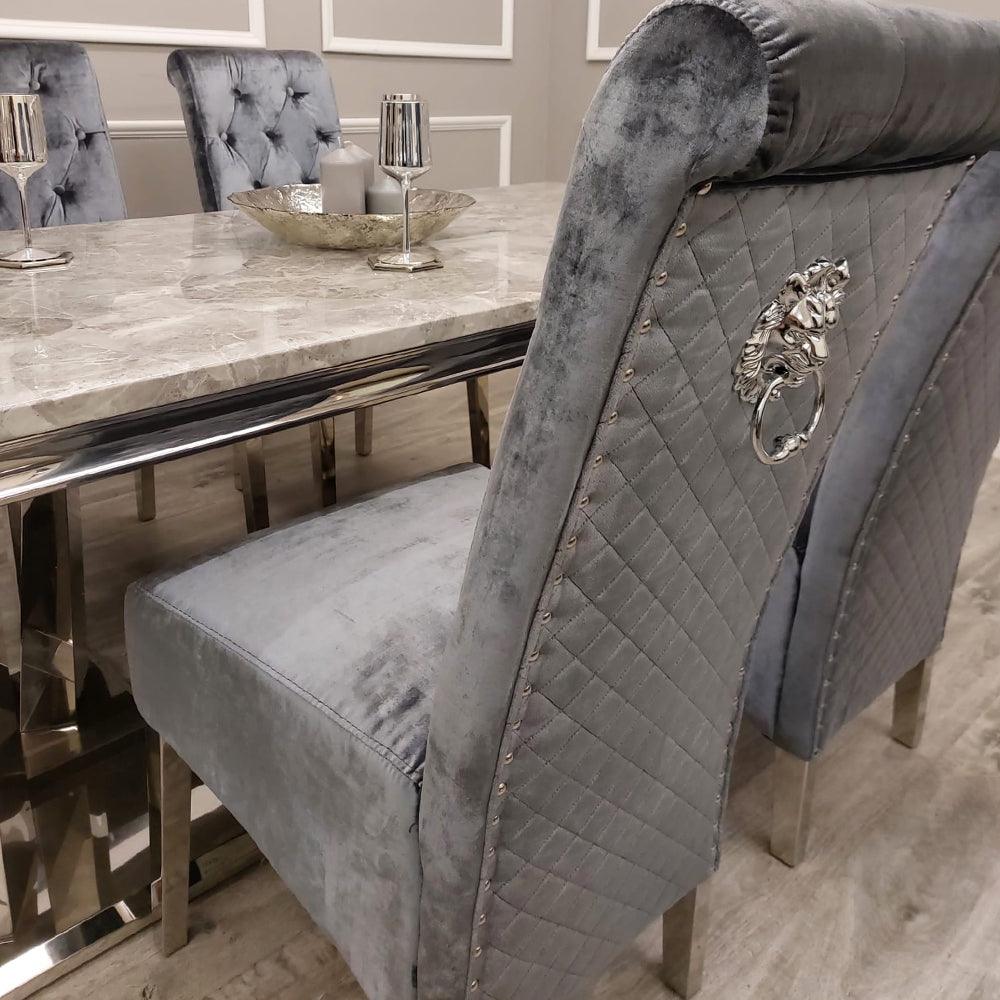 Xavia 1.8M Marble Table & Emma Dining Chairs