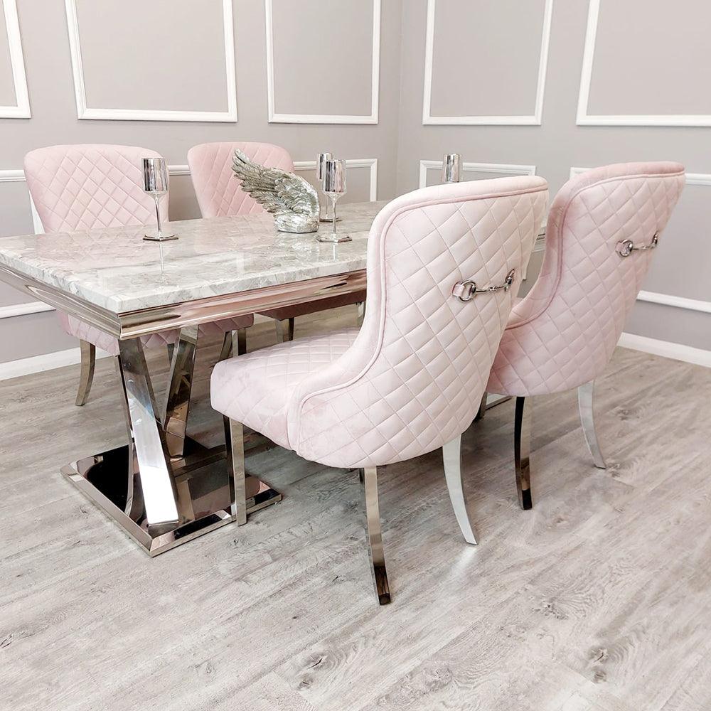 Xavia 1.8M Table & Kate Quilted Chairs