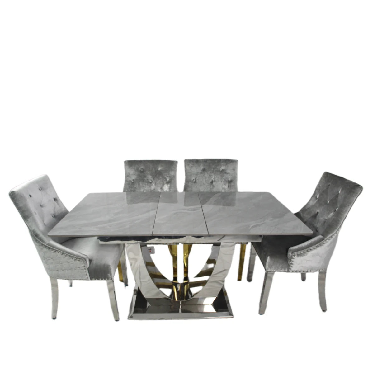 London 1.6-2M Extending Dining Table & 6 Bentley Dining Chairs